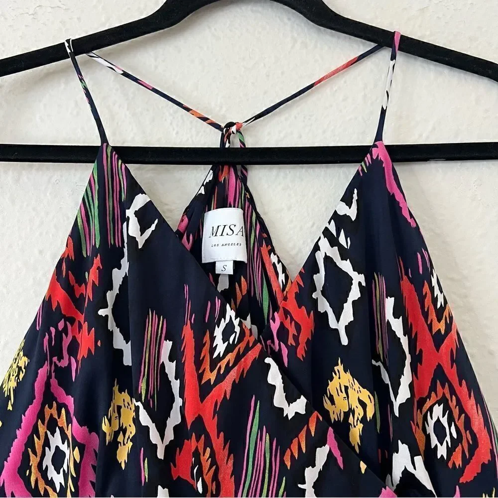 Misa Los Angeles Printed Racer Back Mini Dress Size Small - Picture 3 of 7
